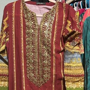 Limelight Kurti - Embroidered Dress Medium